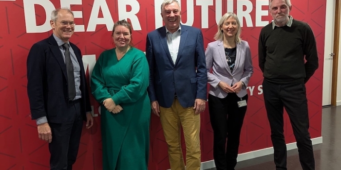 Group photo of five people from Brussel.