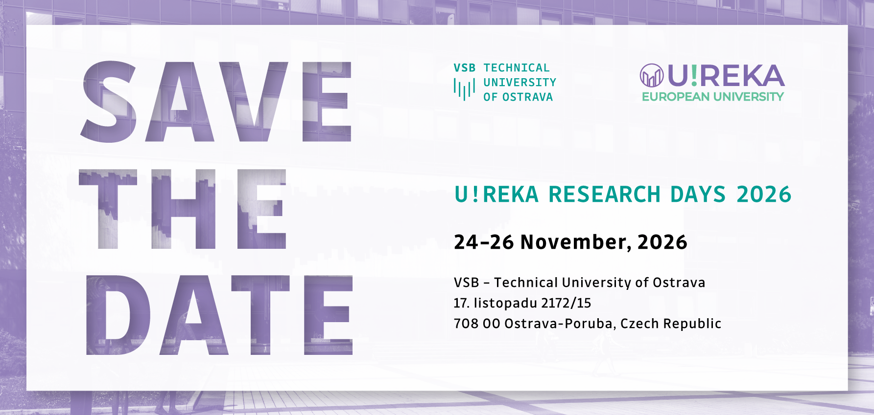 Save the date U!REKA Research Days 2026